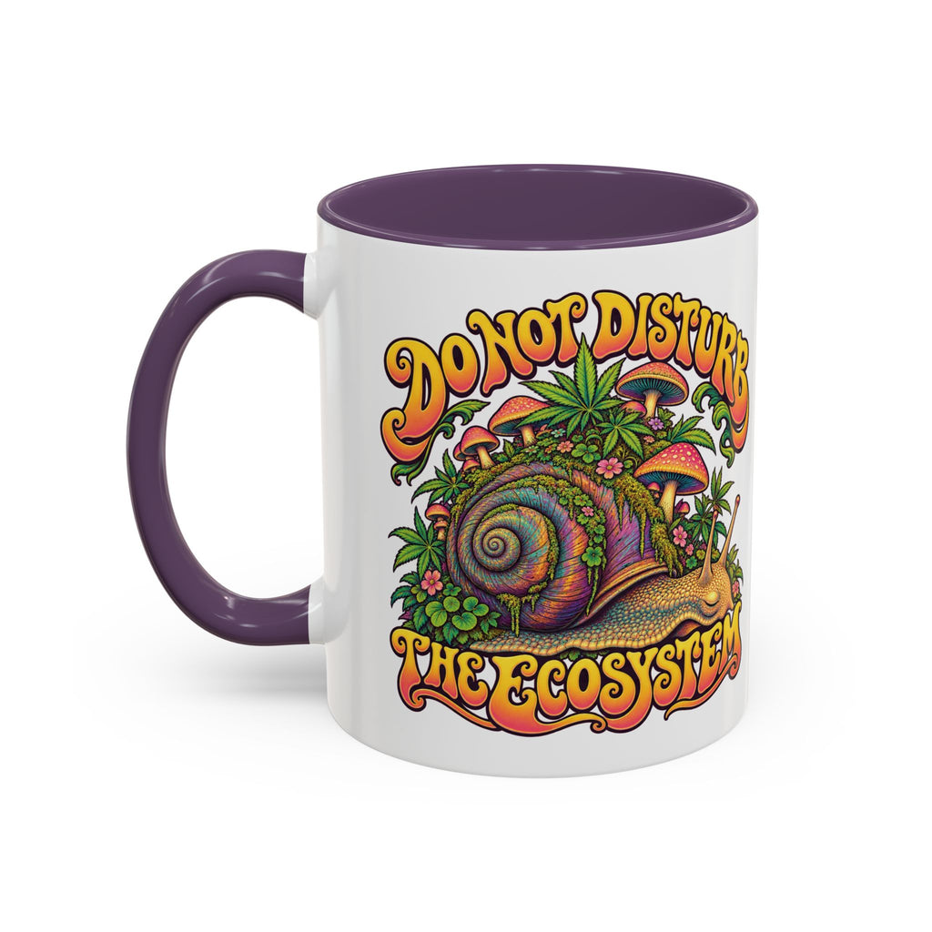 Do Not Disturb the Ecosystem Psychedelic Mug, 11oz Colour Accent Coffee Cup, ShmeeShmo