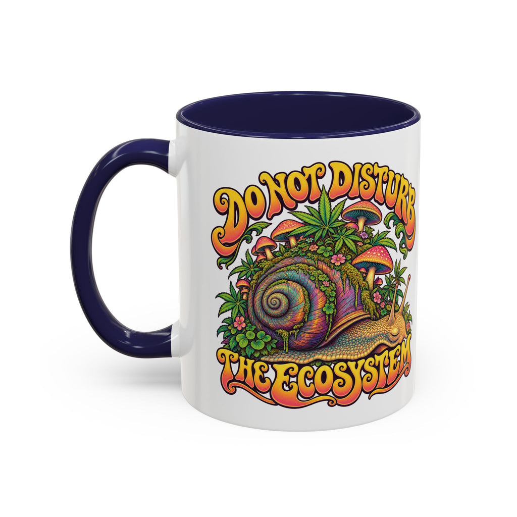 Do Not Disturb the Ecosystem Psychedelic Mug, 11oz Colour Accent Coffee Cup, ShmeeShmo