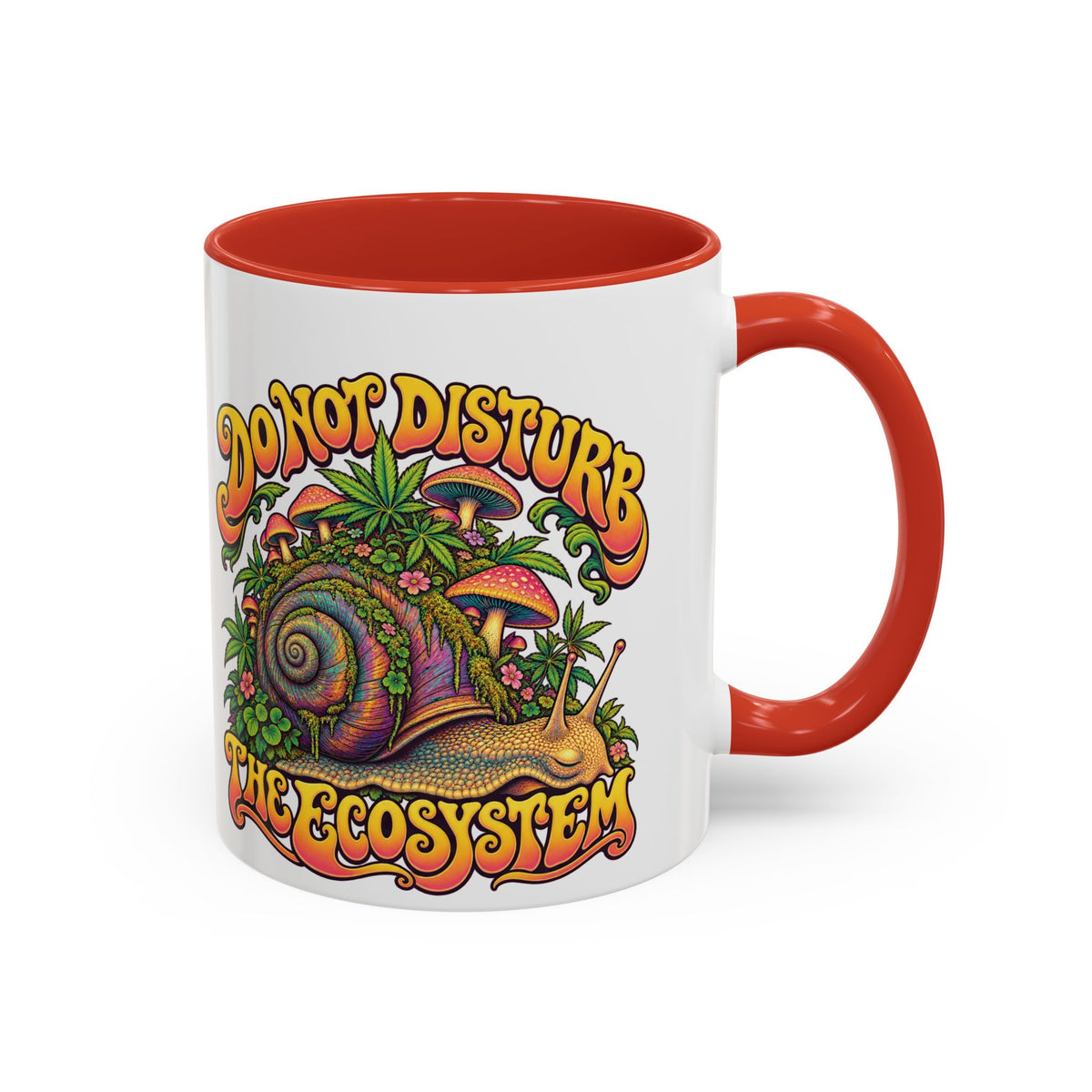 Do Not Disturb the Ecosystem Psychedelic Mug, 11oz Colour Accent Coffee Cup, ShmeeShmo