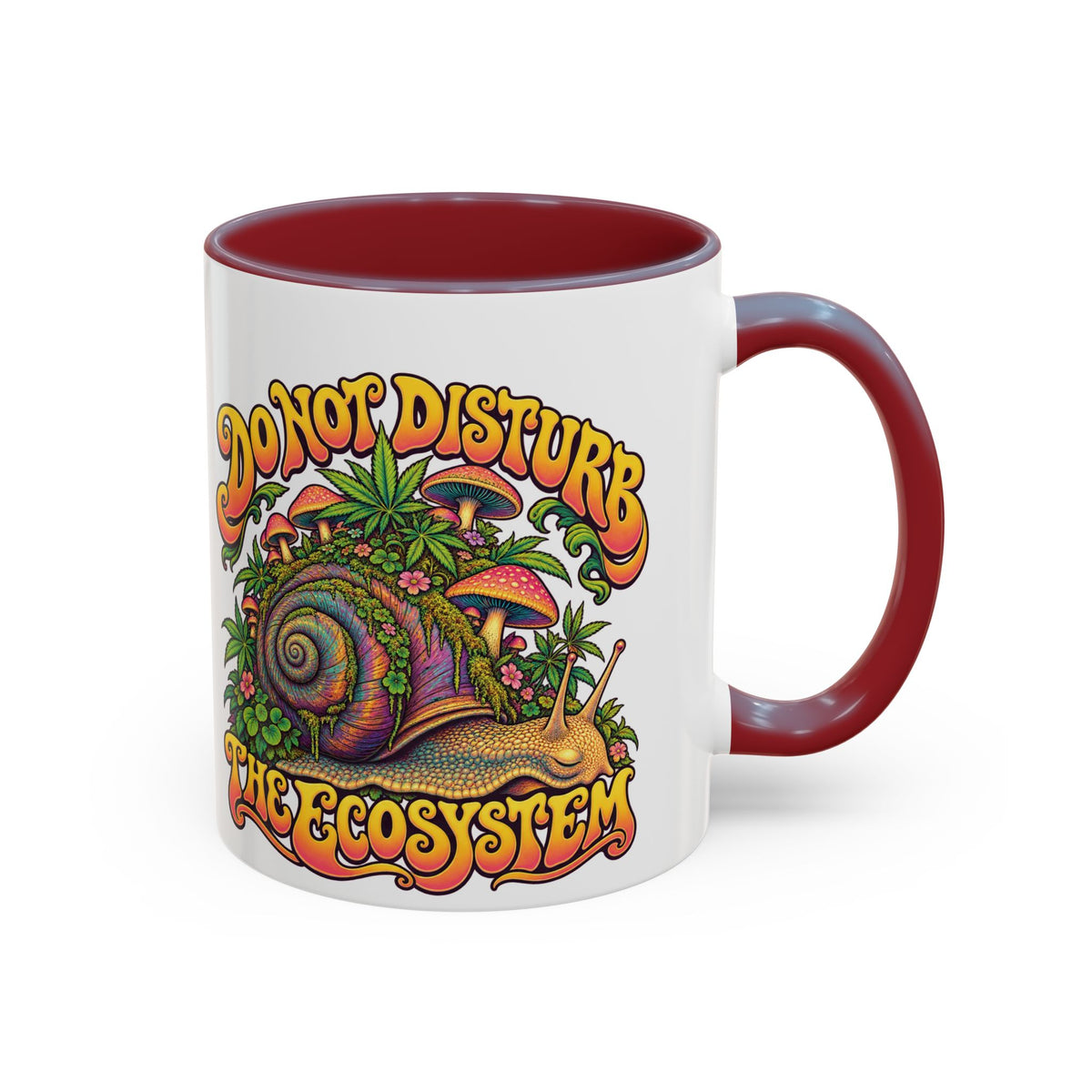 Do Not Disturb the Ecosystem Psychedelic Mug, 11oz Colour Accent Coffee Cup, ShmeeShmo