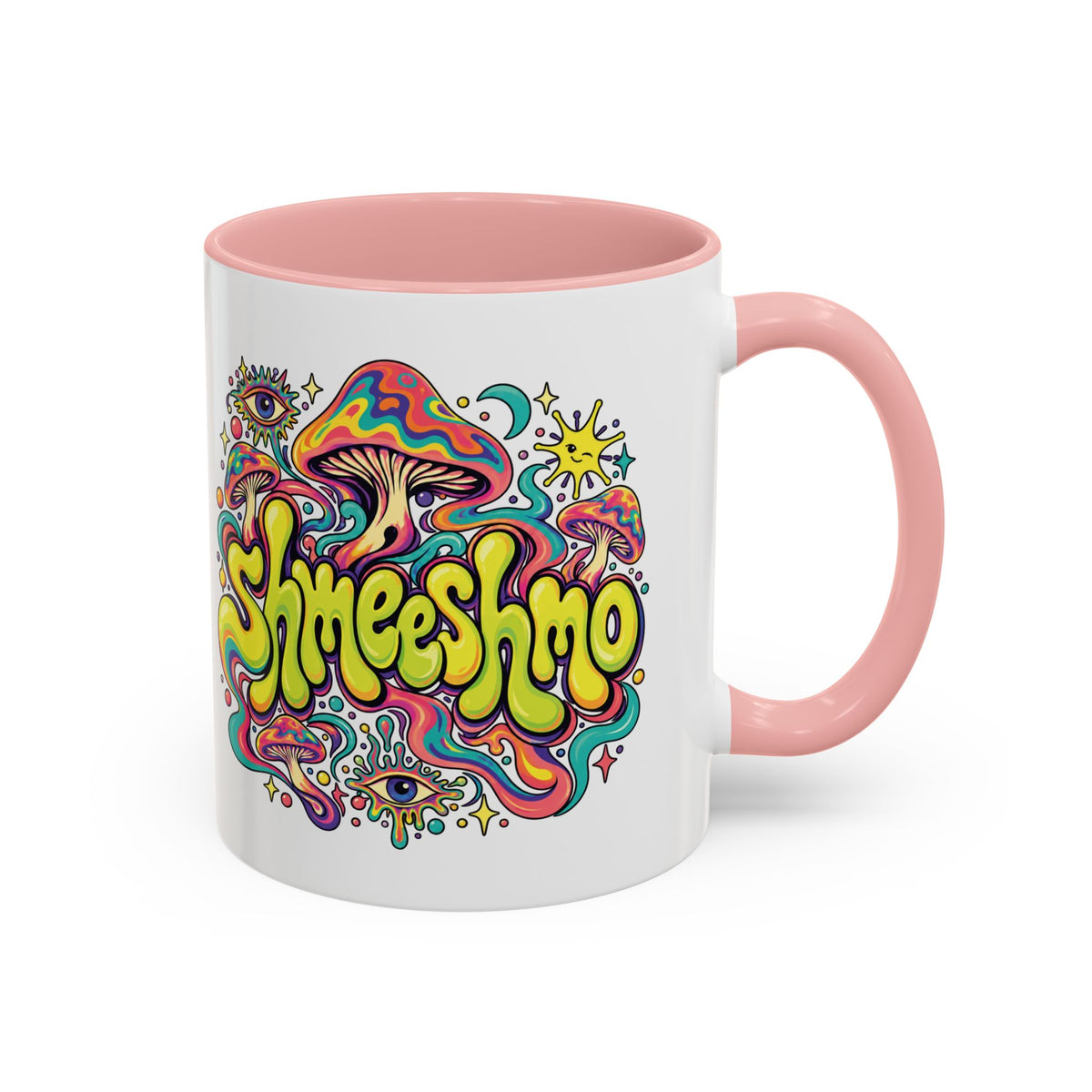Copy of ShmeeShmo Psychedelic Mushroom Logo Mug, 11oz Colour Accent Coffee Cup