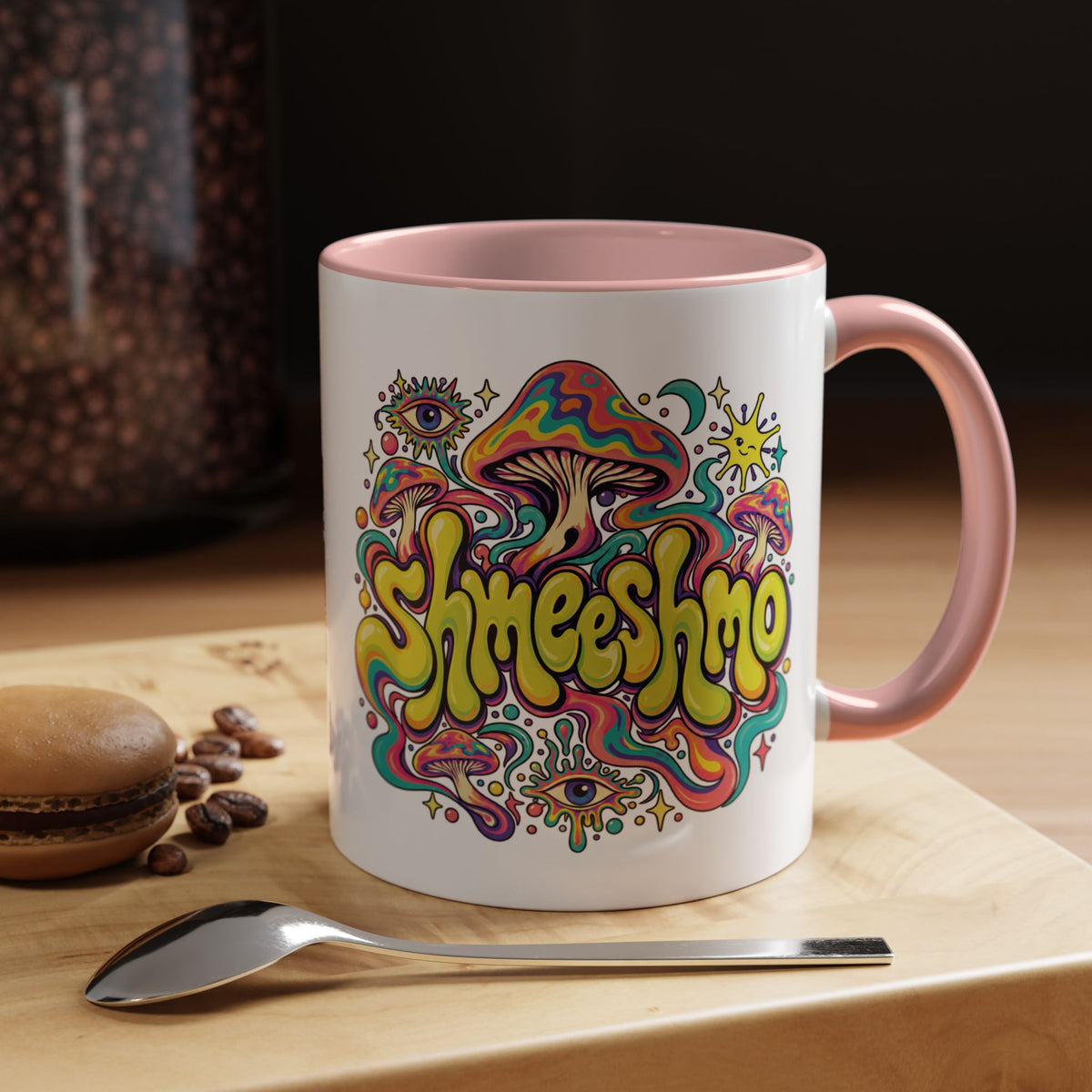 Copy of ShmeeShmo Psychedelic Mushroom Logo Mug, 11oz Colour Accent Coffee Cup