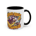 Snack Quest in Progress Psychedelic Mug, 11oz Colour Accent Coffee Cup, ShmeeShmo