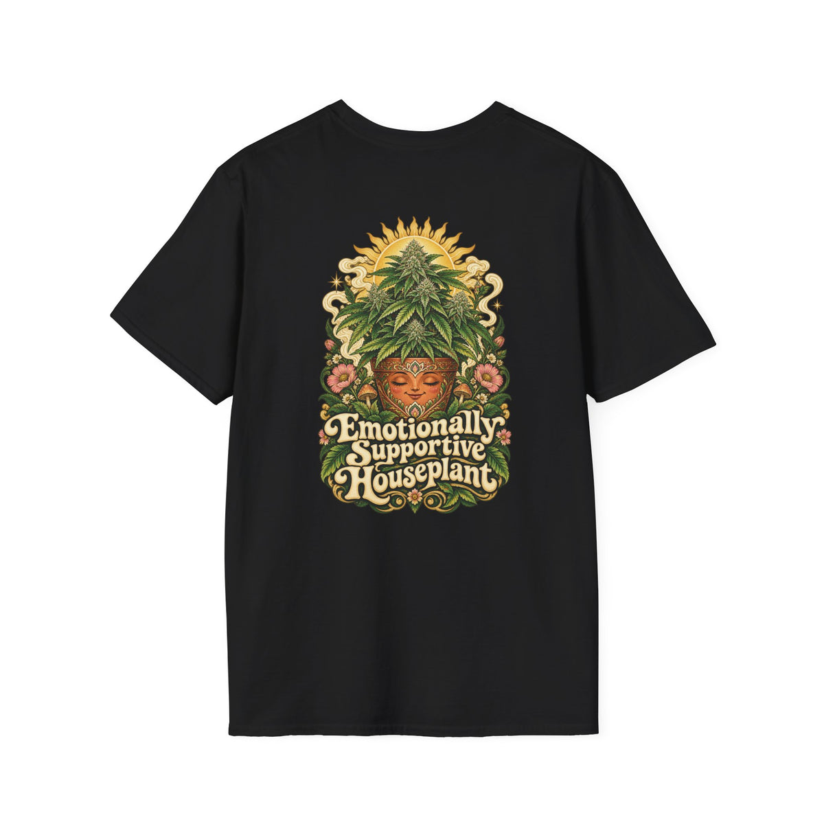 Emotionally Supportive Houseplant T-Shirt, Botanical Back Print, ShmeeShmo