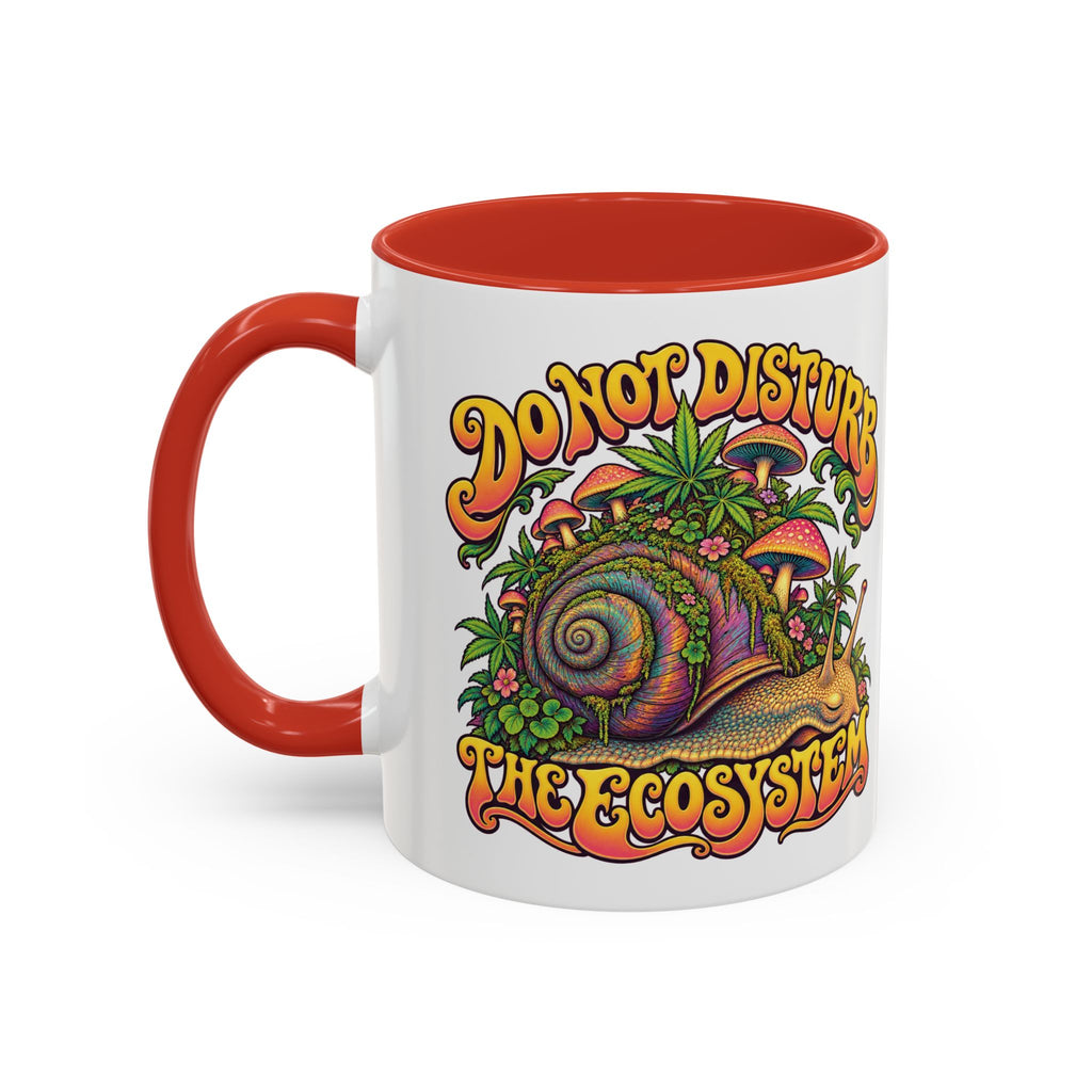 Do Not Disturb the Ecosystem Psychedelic Mug, 11oz Colour Accent Coffee Cup, ShmeeShmo
