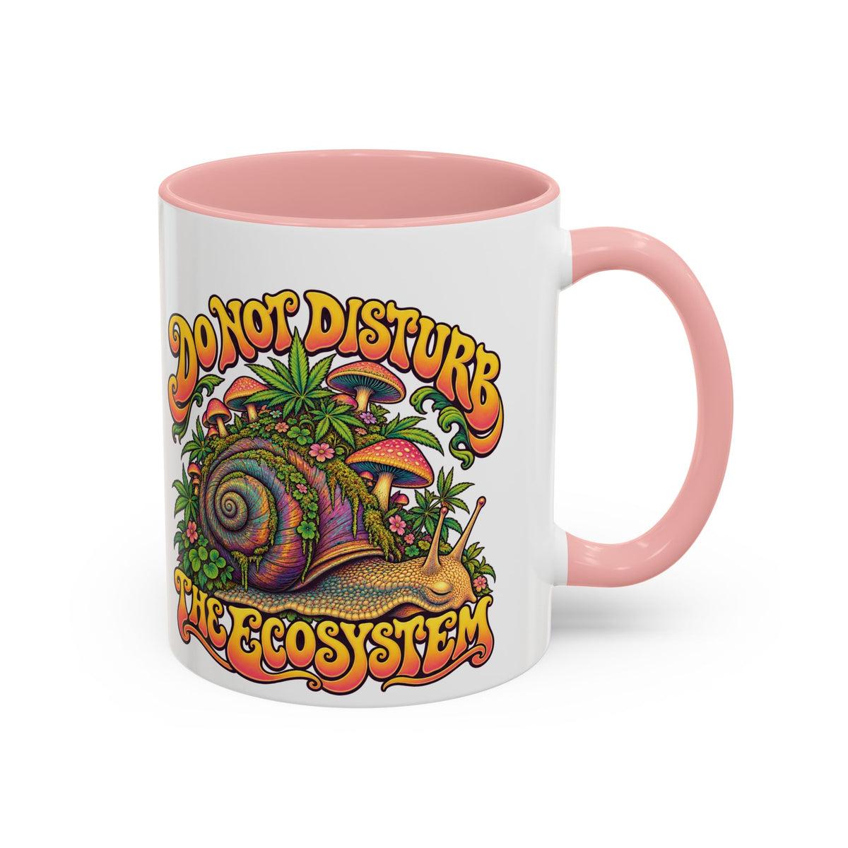 Do Not Disturb the Ecosystem Psychedelic Mug, 11oz Colour Accent Coffee Cup, ShmeeShmo