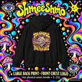 Too Cosmic for This Shit Psychedelic Hoodie, Large Back Print & Small ShmeeShmo Chest Logo
