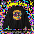 Snack Quest in Progress Psychedelic Sweatshirt, Large Back Print & Small ShmeeShmo Chest Logo