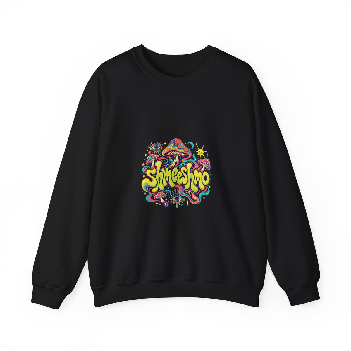 ShmeeShmo Psychedelic Mushroom Logo Sweatshirt, Unisex Crewneck