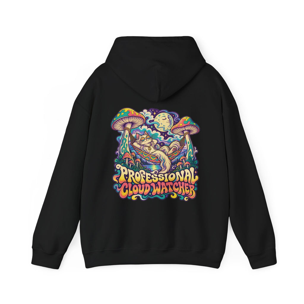 Professional Cloud Watcher Psychedelic Hoodie, Large Back Print & Small ShmeeShmo Chest Logo