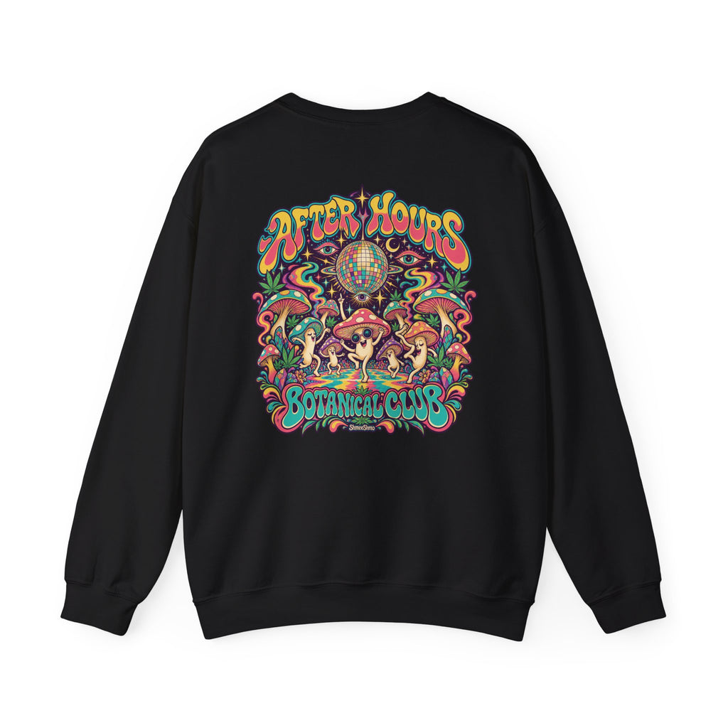 ShmeeShmo After Hours Club Psychedelic Sweatshirt, Large Back Print & Small ShmeeShmo Chest Logo