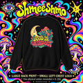 Good In Weird Out Psychedelic Sweatshirt, Large Back Print & Small ShmeeShmo Chest Logo