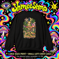 Leaf Me in My Happy Place Sweatshirt, Psychedelic Back Print, ShmeeShmo
