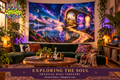 Exploring the Soul Wall Tapestry, Psychedelic Fabric Wall Hanging, ShmeeShmo