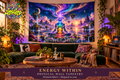 Energy Within Chakra Wall Tapestry, Psychedelic Meditation Fabric Wall Hanging, ShmeeShmo