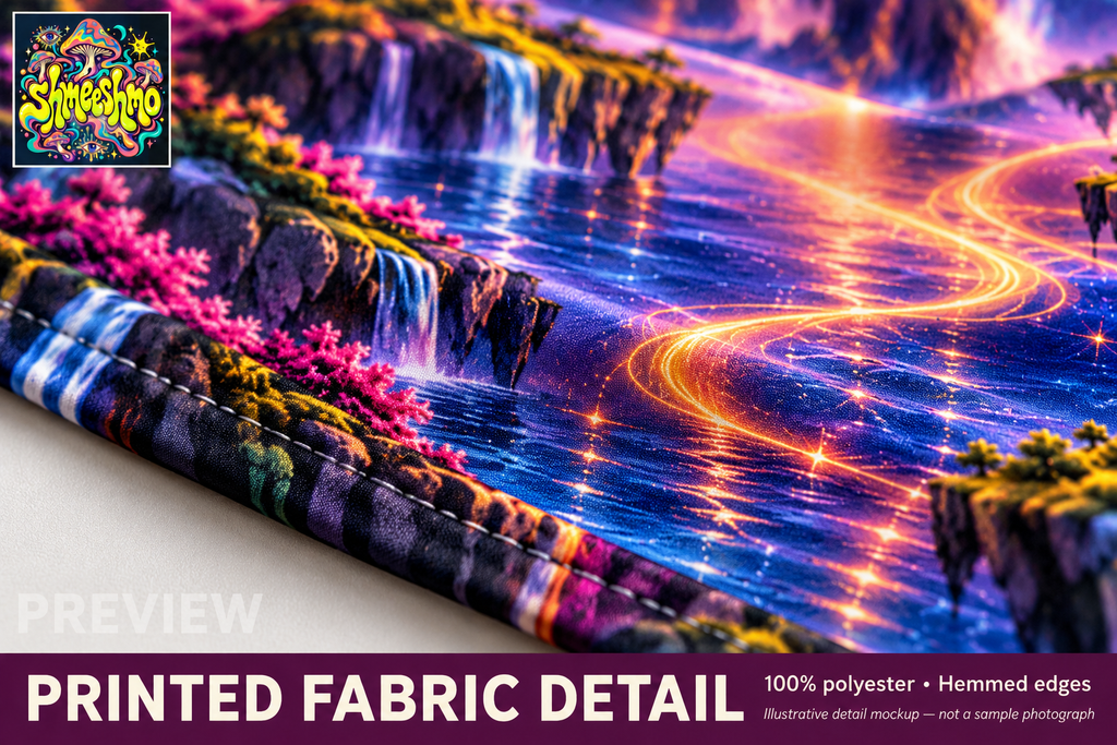 Energy Within Chakra Wall Tapestry, Psychedelic Meditation Fabric Wall Hanging, ShmeeShmo