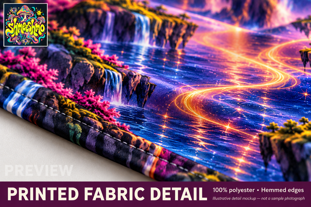 Energy Within Chakra Wall Tapestry, Psychedelic Meditation Fabric Wall Hanging, ShmeeShmo