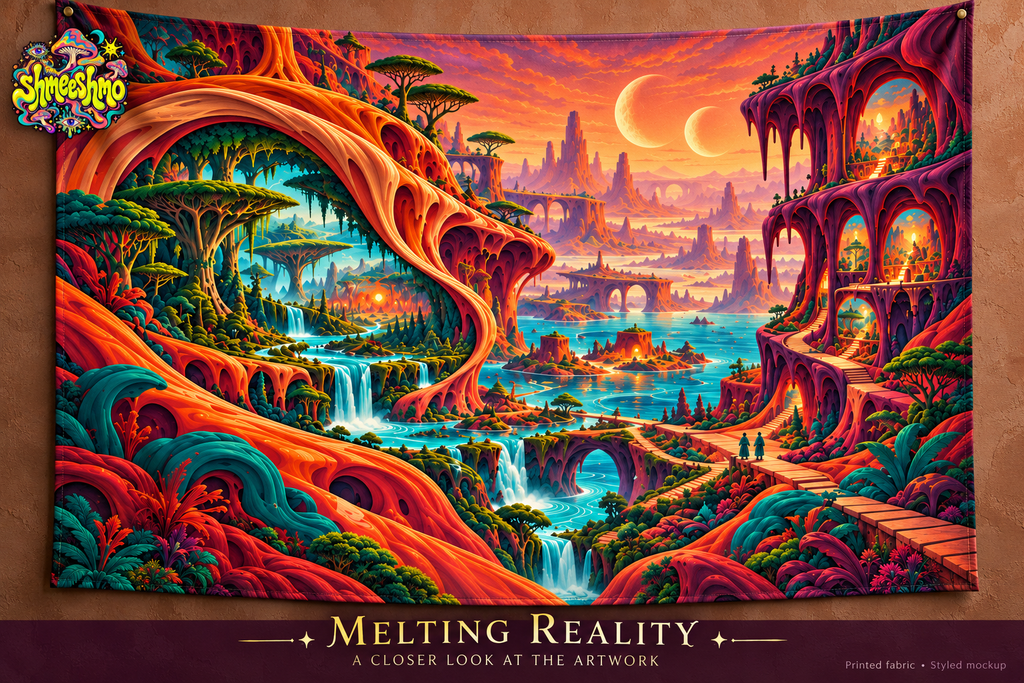 Closer view of Melting Reality artwork
