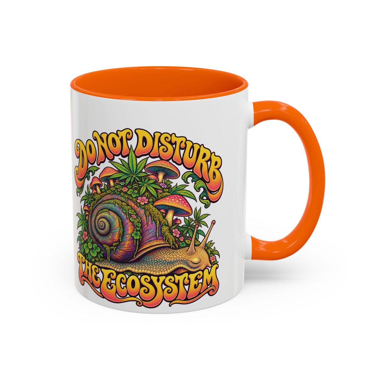 Do Not Disturb the Ecosystem Psychedelic Mug, 11oz Colour Accent Coffee Cup, ShmeeShmo