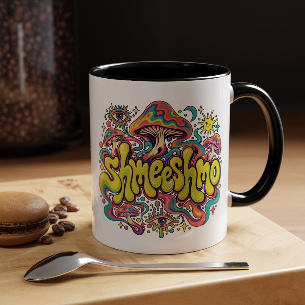 Copy of ShmeeShmo Psychedelic Mushroom Logo Mug, 11oz Colour Accent Coffee Cup