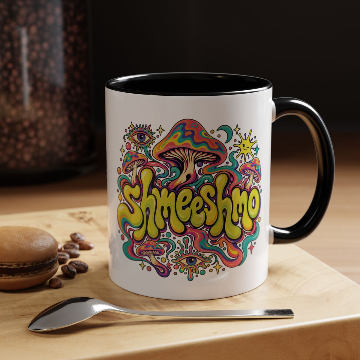 Copy of ShmeeShmo Psychedelic Mushroom Logo Mug, 11oz Colour Accent Coffee Cup