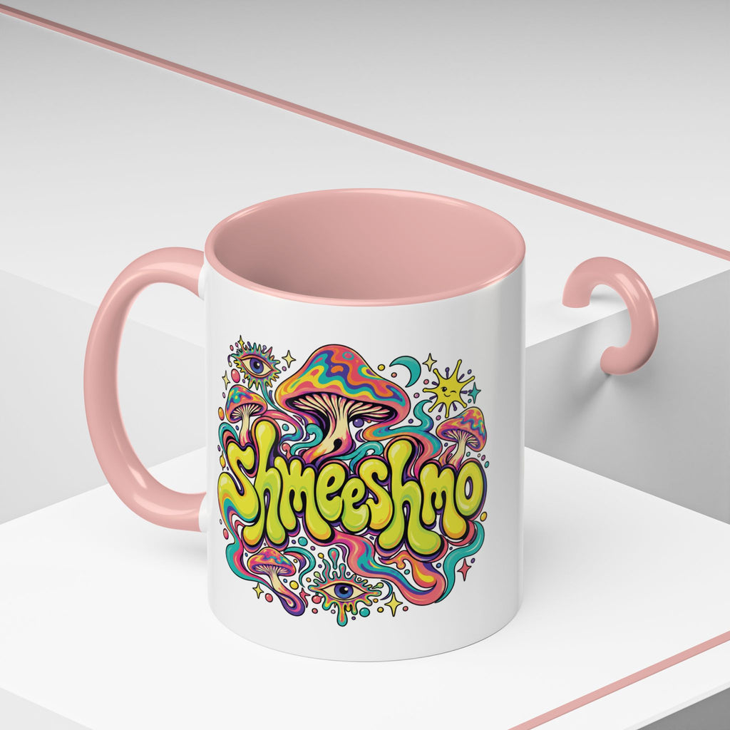 Copy of ShmeeShmo Psychedelic Mushroom Logo Mug, 11oz Colour Accent Coffee Cup