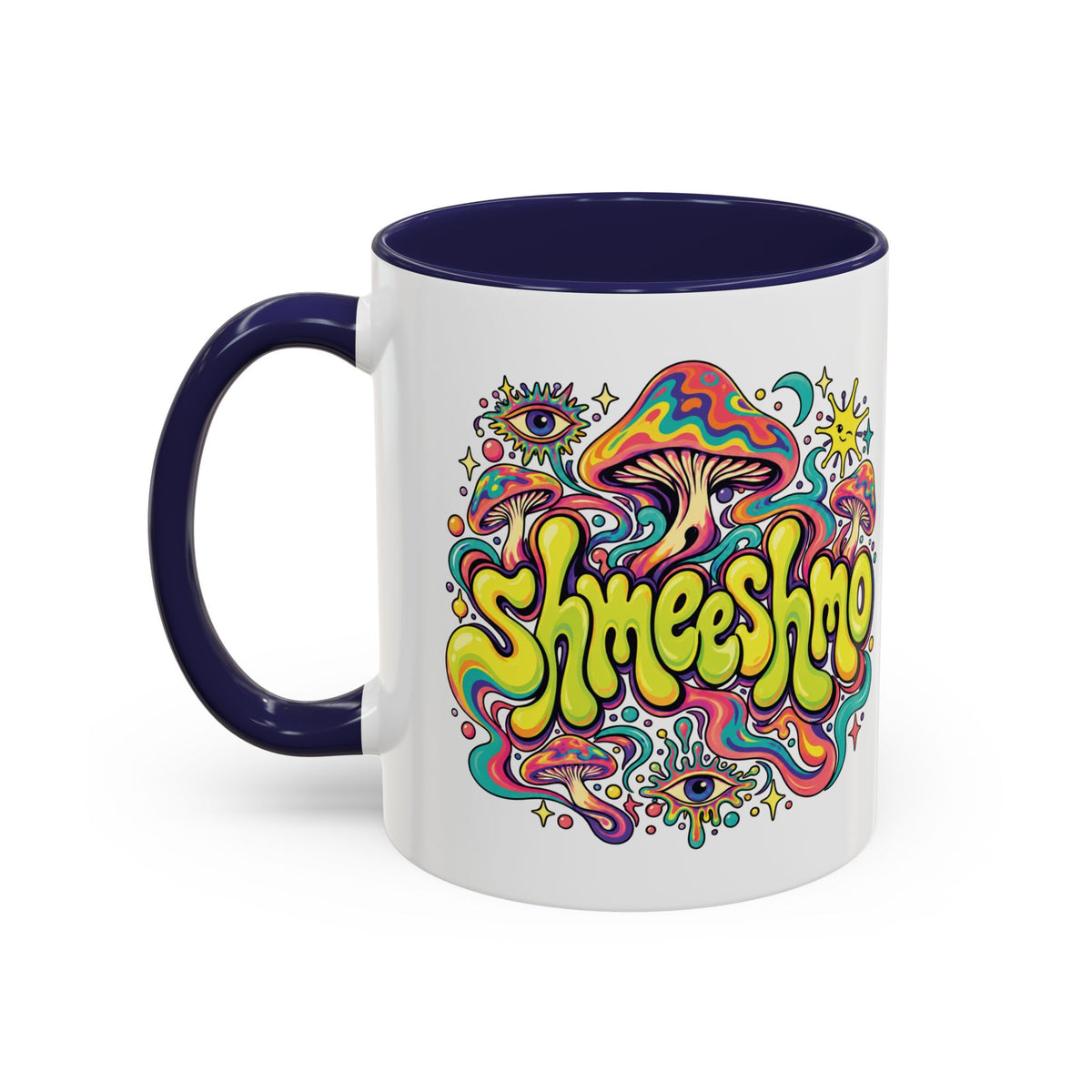Copy of ShmeeShmo Psychedelic Mushroom Logo Mug, 11oz Colour Accent Coffee Cup