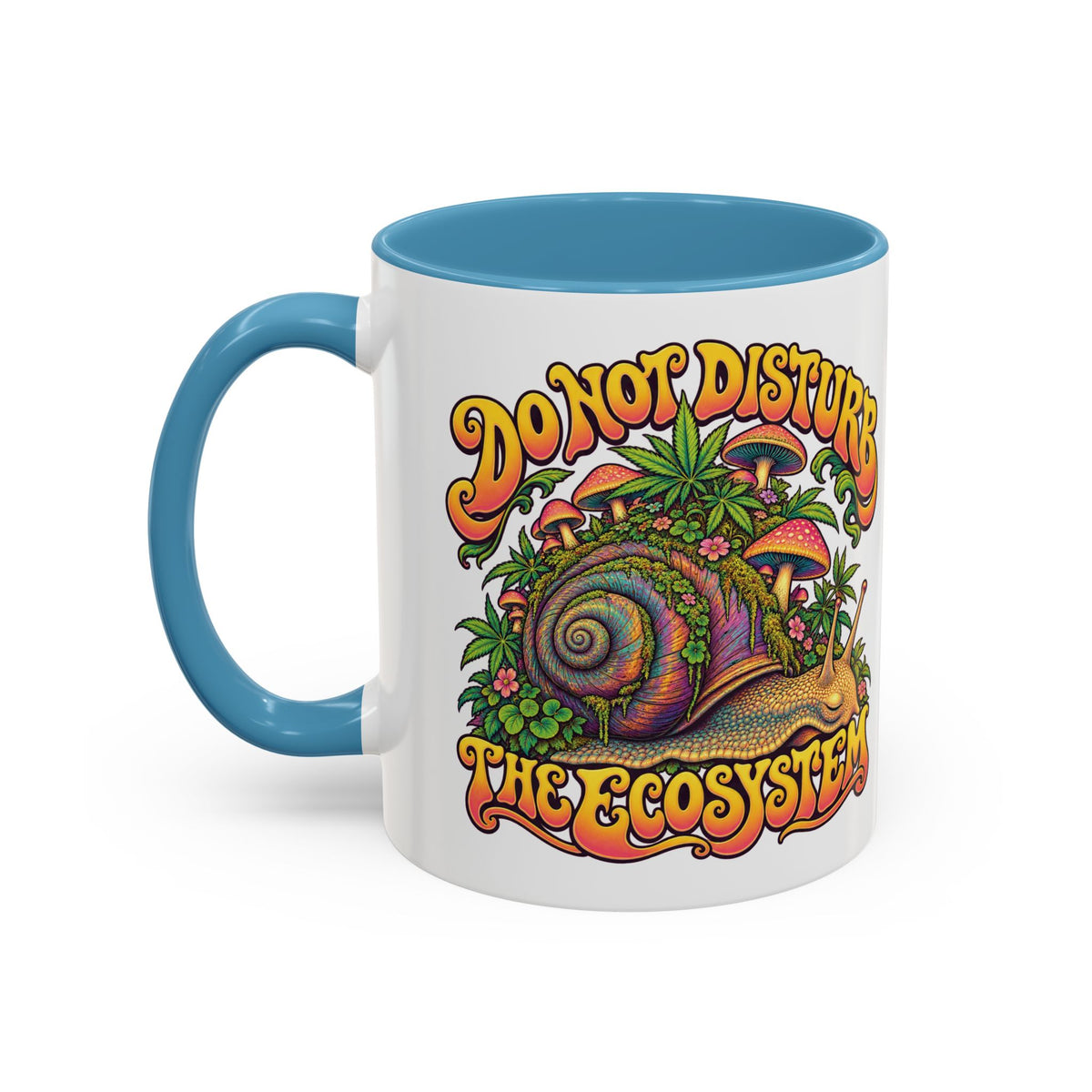 Do Not Disturb the Ecosystem Psychedelic Mug, 11oz Colour Accent Coffee Cup, ShmeeShmo