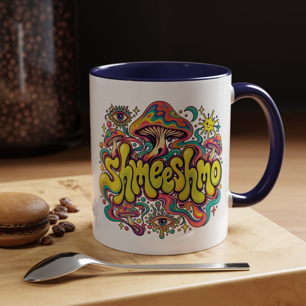 Copy of ShmeeShmo Psychedelic Mushroom Logo Mug, 11oz Colour Accent Coffee Cup