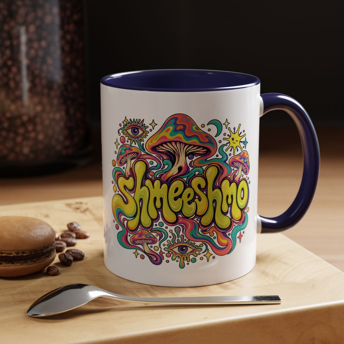 Copy of ShmeeShmo Psychedelic Mushroom Logo Mug, 11oz Colour Accent Coffee Cup