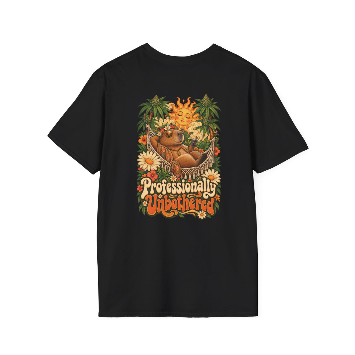 Professionally Unbothered T-Shirt, Psychedelic Back Print, ShmeeShmo