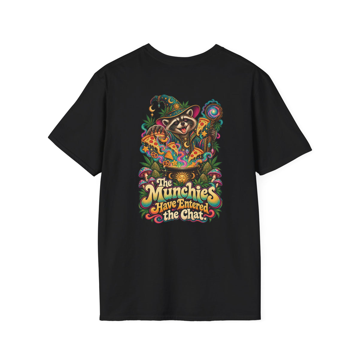 The Munchies Have Entered the Chat T-Shirt, Psychedelic Back Print, ShmeeShmo
