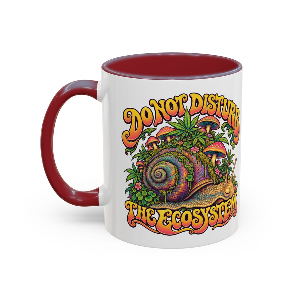 Do Not Disturb the Ecosystem Psychedelic Mug, 11oz Colour Accent Coffee Cup, ShmeeShmo