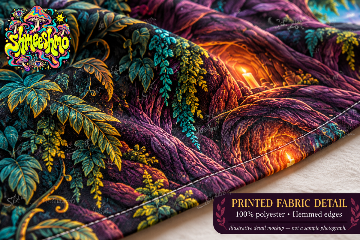 Illustrative printed fabric detail, not a sample photograph