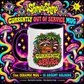 Illustrative mockup of one 11oz Currently Out of Service mug, printed side facing forward