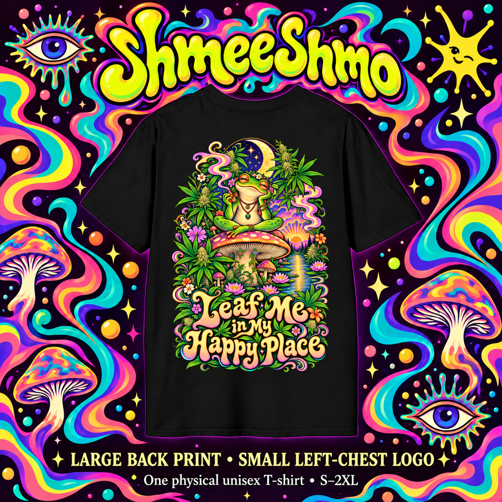 ShmeeShmo illustrative T-shirt back mockup