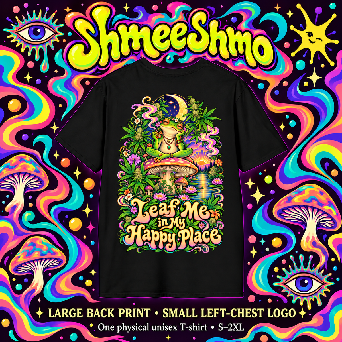 ShmeeShmo illustrative T-shirt back mockup